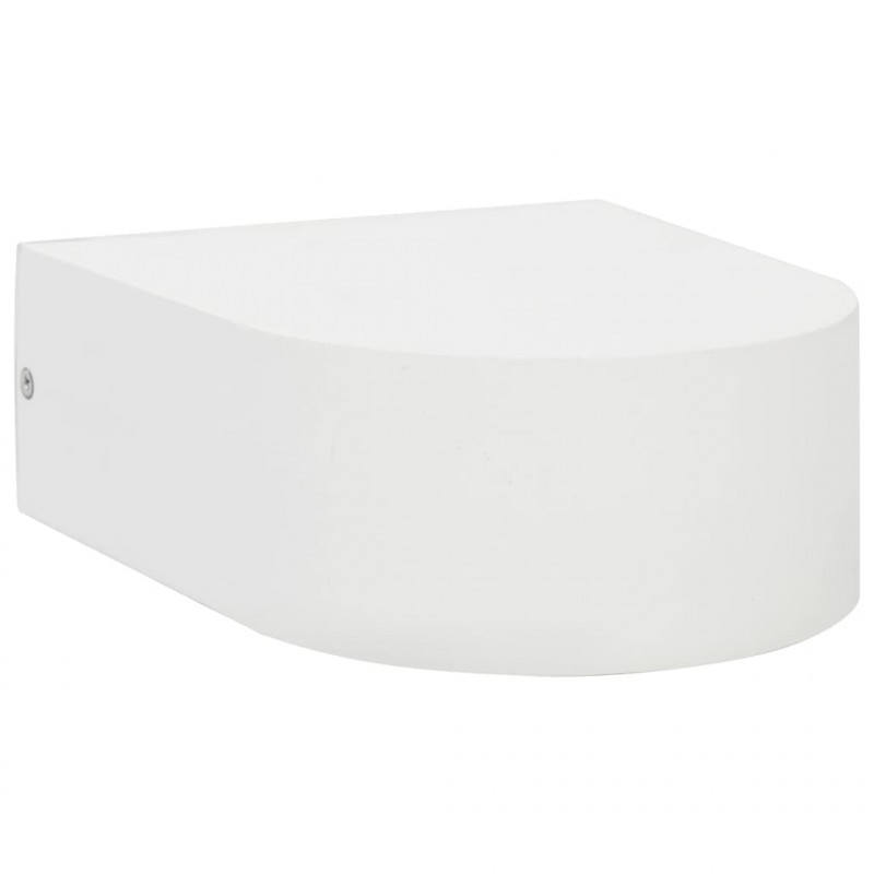 Zewnętrzne lampy ścienne, 2 szt., 11 W, białe, okrągłe