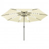 Parasol ogrodowy z LED, 400 cm, piaskowy