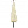 Parasol ogrodowy z LED, 400 cm, piaskowy