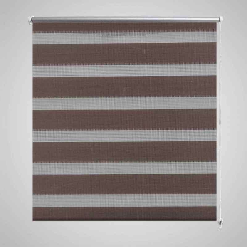 Roleta kawa w jasne pasy (90 x 150 cm)