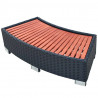 Stopień do spa 92 x 45 x 25 cm, polirattanowy, czarny