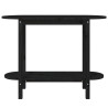Stolik konsolowy, czarny, 110x40x80 cm, lite drewno sosnowe