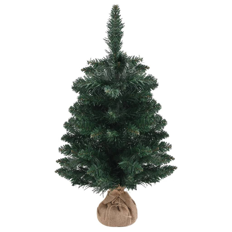 Sztuczna choinka ze stojakiem, zielona, 60 cm, PVC