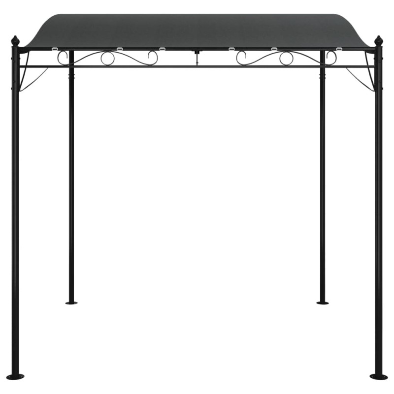 Zadaszenie, antracytowe, 2x2,3 m, 180 g/m², tkanina i stal