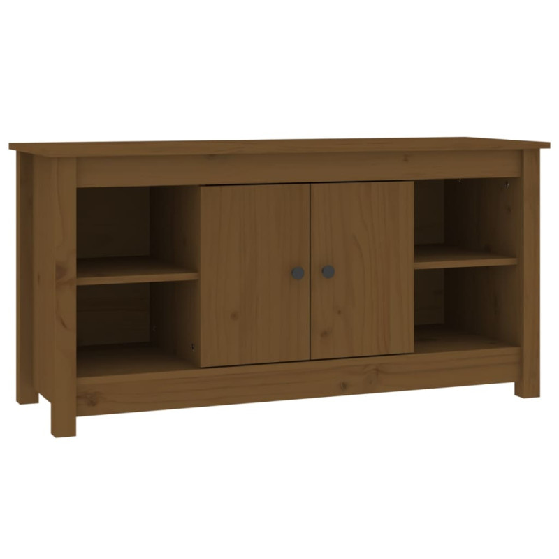 Szafka pod TV, miodowy brąz, 103x36,5x52 cm, drewno sosnowe