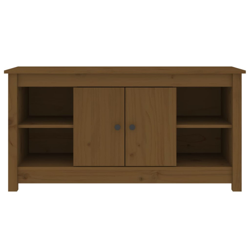 Szafka pod TV, miodowy brąz, 103x36,5x52 cm, drewno sosnowe