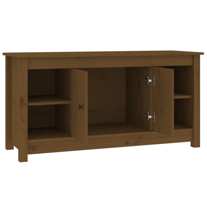Szafka pod TV, miodowy brąz, 103x36,5x52 cm, drewno sosnowe