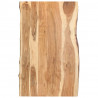 Blat, lite drewno akacjowe, 100x(50-60)x3,8 cm