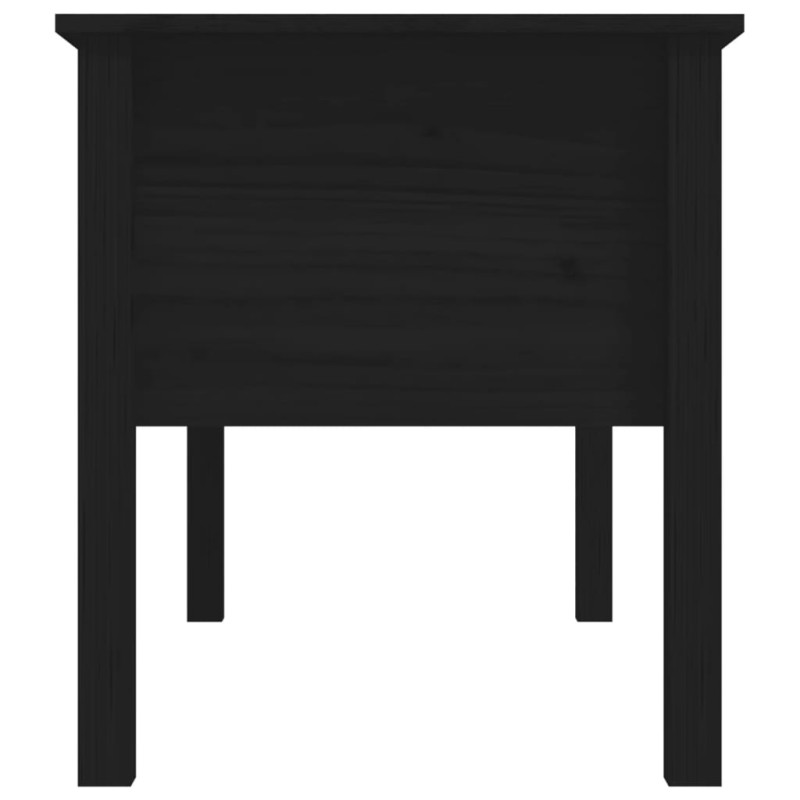 Stolik kawowy, czarny, 102x49x55 cm, lite drewno sosnowe
