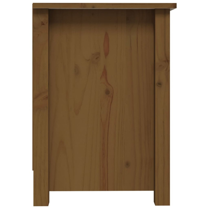 Szafka pod TV, miodowy brąz, 70x36,5x52 cm, lite drewno sosnowe