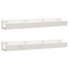 Półki ścienne, 2 szt., białe, 80x12x9 cm, drewno sosnowe