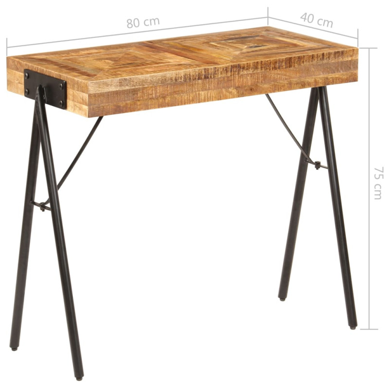 Stolik typu konsola z litego drewna mango, 80 x 40 x 75 cm