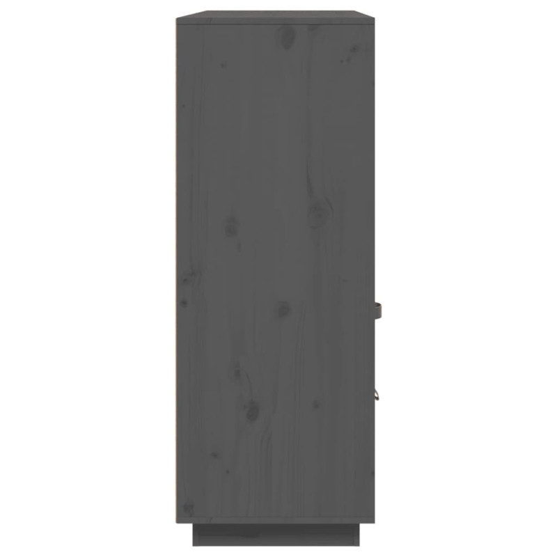 Szafka, szara, 100x40x108,5 cm, lite drewno sosnowe