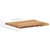 Blat, lite drewno akacjowe, 80x(50-60)x3,8 cm