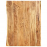 Blat, lite drewno akacjowe, 80x(50-60)x3,8 cm