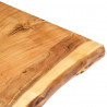 Blat, lite drewno akacjowe, 80x(50-60)x3,8 cm