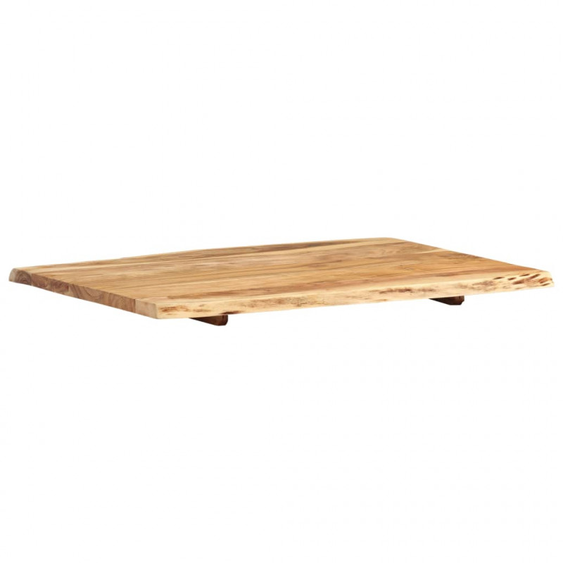Blat, lite drewno akacjowe, 80x(50-60)x3,8 cm