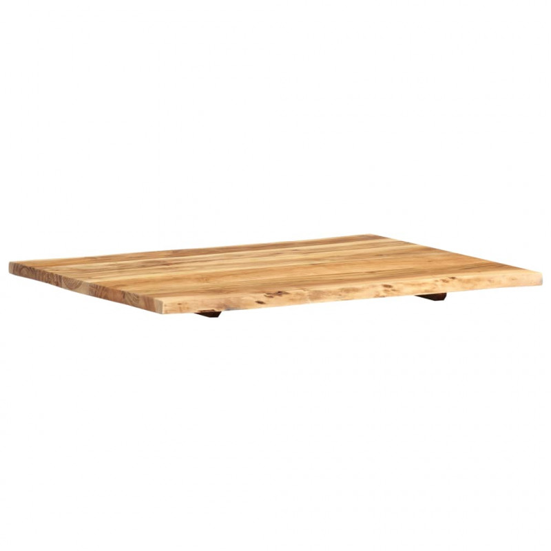 Blat, lite drewno akacjowe, 80x(50-60)x3,8 cm