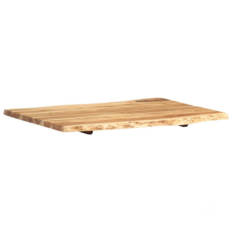 Blat, lite drewno akacjowe, 80x(50-60)x3,8 cm