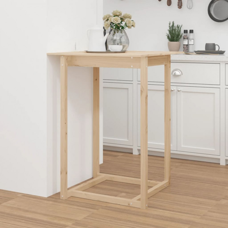 Stolik barowy, 80x80x110 cm, lite drewno sosnowe
