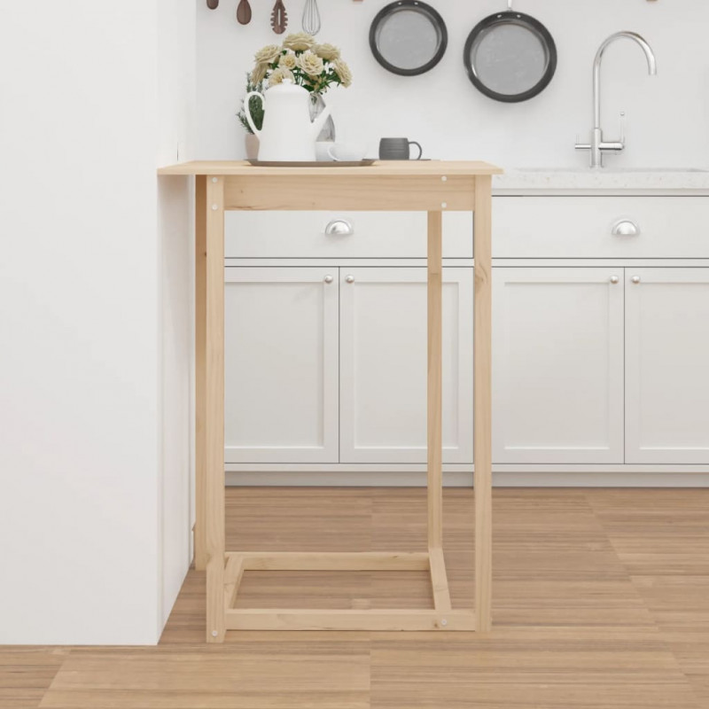Stolik barowy, 80x80x110 cm, lite drewno sosnowe