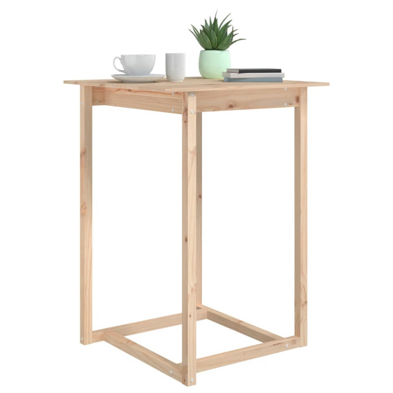 Stolik barowy, 80x80x110 cm, lite drewno sosnowe