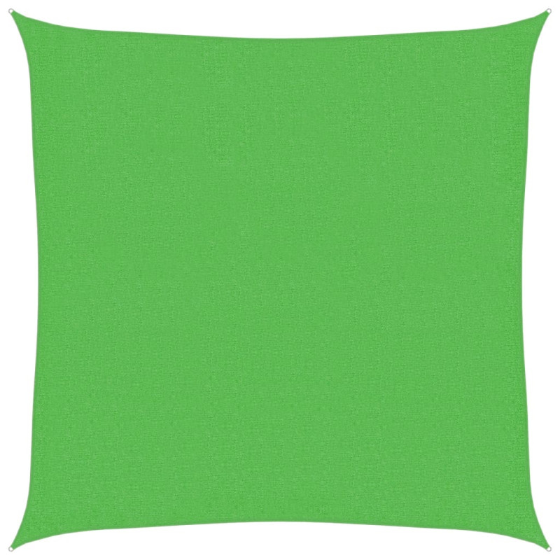 Żagiel przeciwsłoneczny, 160 g/m², jasnozielony, 3,6x3,6m, HDPE