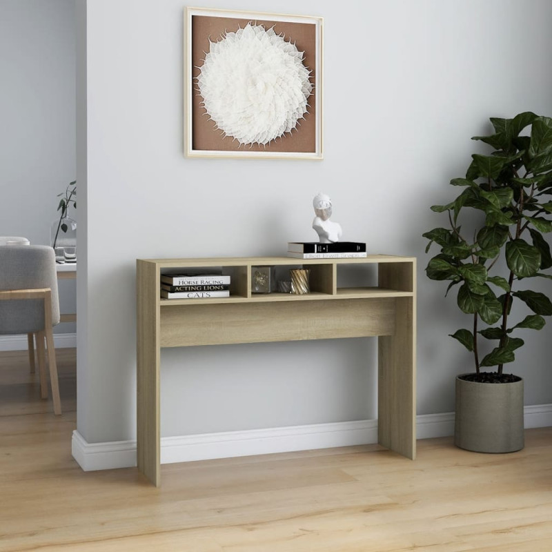 Stolik konsolowy, dąb sonoma, 105x30x80 cm