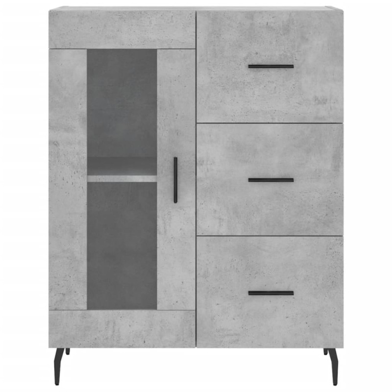 Szafka, szarość betonu, 69,5x34x90 cm, materiał drewnopochodny