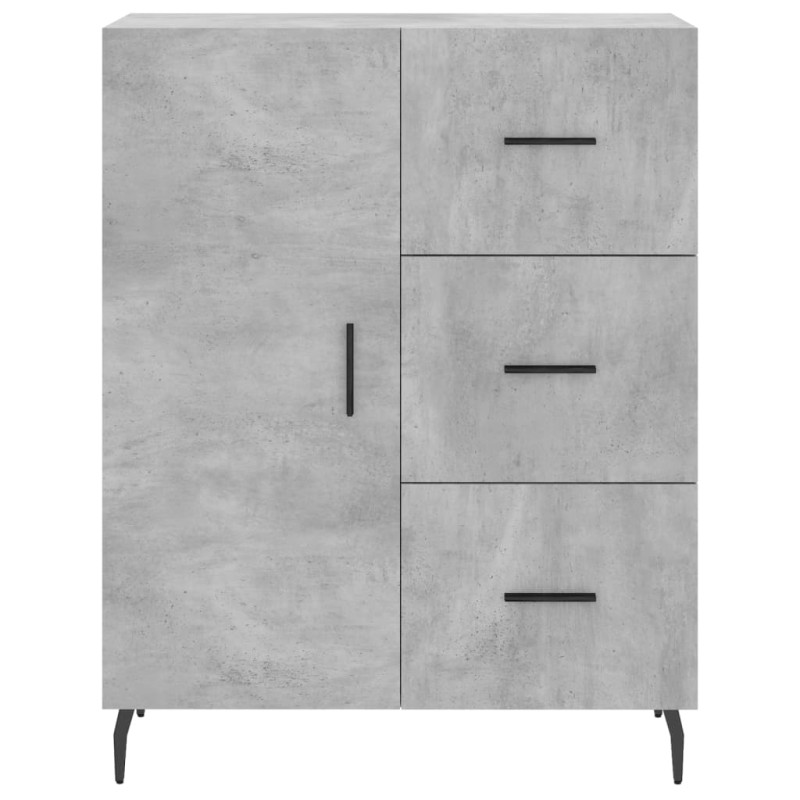 Szafka, szarość betonu, 69,5x34x90 cm, materiał drewnopochodny