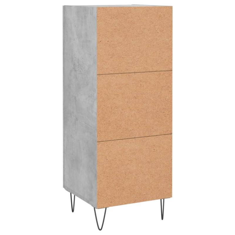Szafka, szarość betonu, 34,5x34x90 cm, materiał drewnopochodny