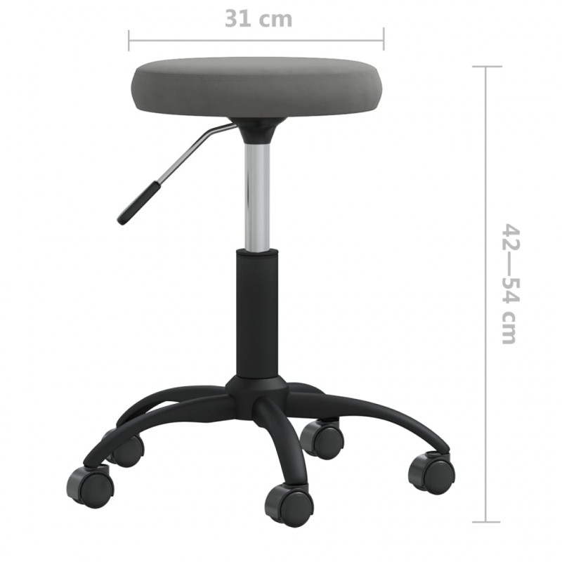 Krzesło stołowe, ciemnoszare, obite aksamitem