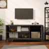 Szafka pod TV, czarna, 100x40x45 cm, materiał drewnopochodny