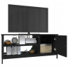 Szafka pod TV, czarna, 100x40x45 cm, materiał drewnopochodny
