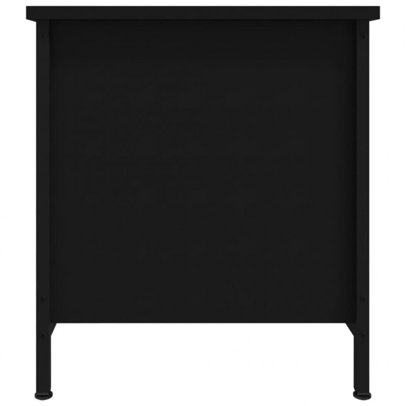 Szafka pod TV, czarna, 100x40x45 cm, materiał drewnopochodny
