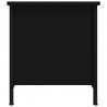 Szafka pod TV, czarna, 100x40x45 cm, materiał drewnopochodny