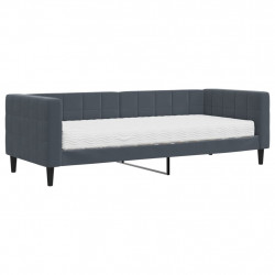 Sofa z materacem do spania, ciemnoszara, 80x200 cm, aksamit