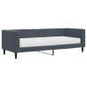 Sofa z materacem do spania, ciemnoszara, 80x200 cm, aksamit
