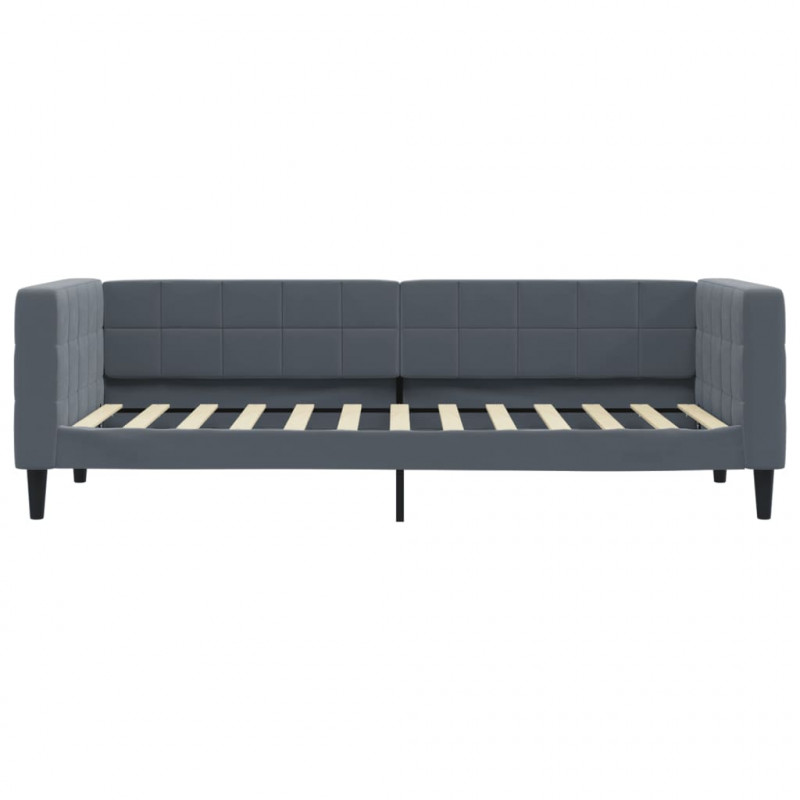 Sofa z materacem do spania, ciemnoszara, 80x200 cm, aksamit