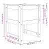 Donice, 2 szt., czarny, 40x40x52,5 cm, lite drewno sosnowe