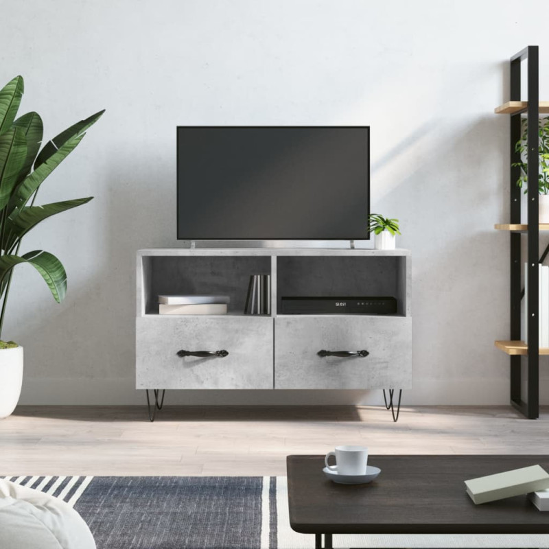 Szafka pod TV, szarość betonu, 80x36x50 cm