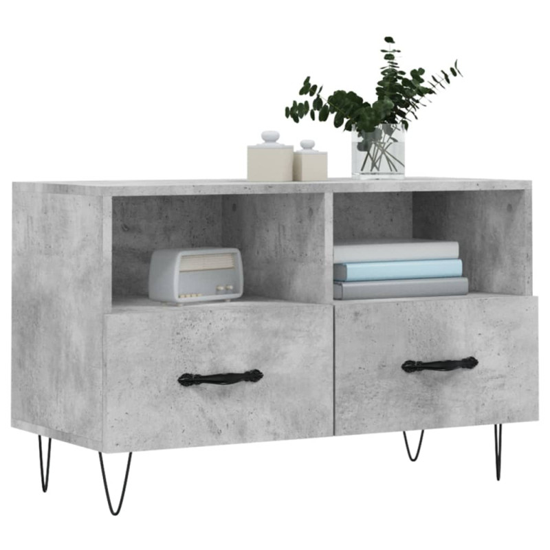 Szafka pod TV, szarość betonu, 80x36x50 cm