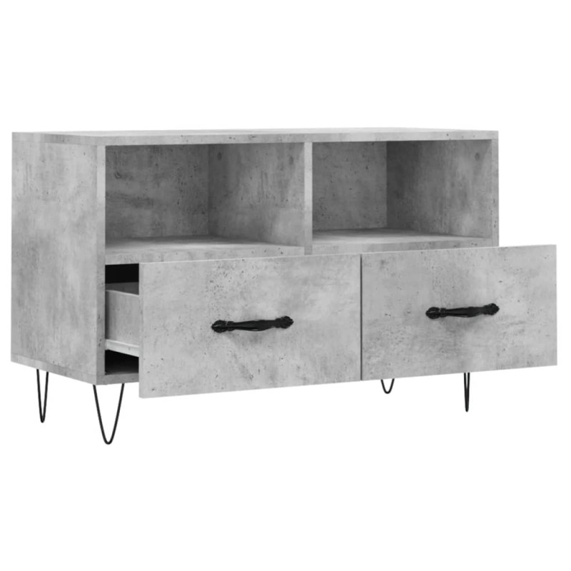 Szafka pod TV, szarość betonu, 80x36x50 cm