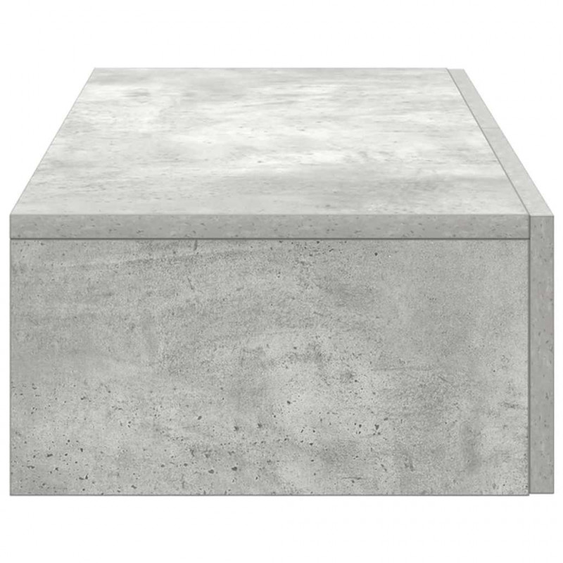 Półka ścienna z szufladami, szarość betonu 80x33x17 cm