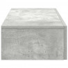 Półka ścienna z szufladami, szarość betonu 80x33x17 cm