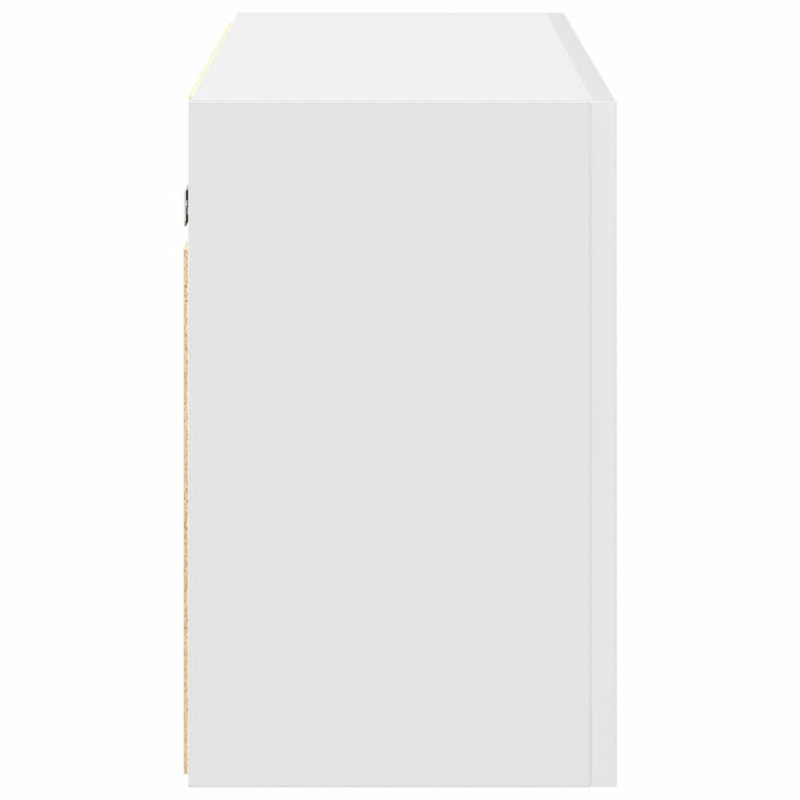 Wisząca szafka łazienkowa, biała, 100x25x40 cm