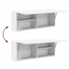 Wisząca szafka łazienkowa, biała, 100x25x40 cm