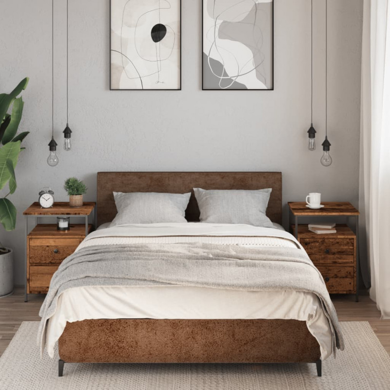 Szafki nocne, 2 szt., stare drewno, 44x45x60 cm