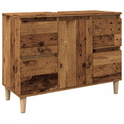 Szafka pod umywalkę, stare drewno, 80x33x60 cm