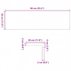 Stopnie schodowe, 20 szt., surowe 90x30x2 cm lite drewno dębowe